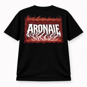 Aronaie Classic Black Tee - Red